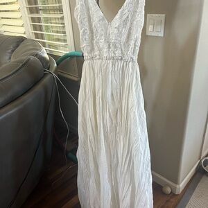 Lulu's White Ruffled Maxi